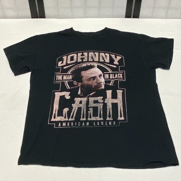 Johnny Cash The Man in Black Graphic Tee American Legend Short Sleeve Crew Neck - Picture 8 of 10